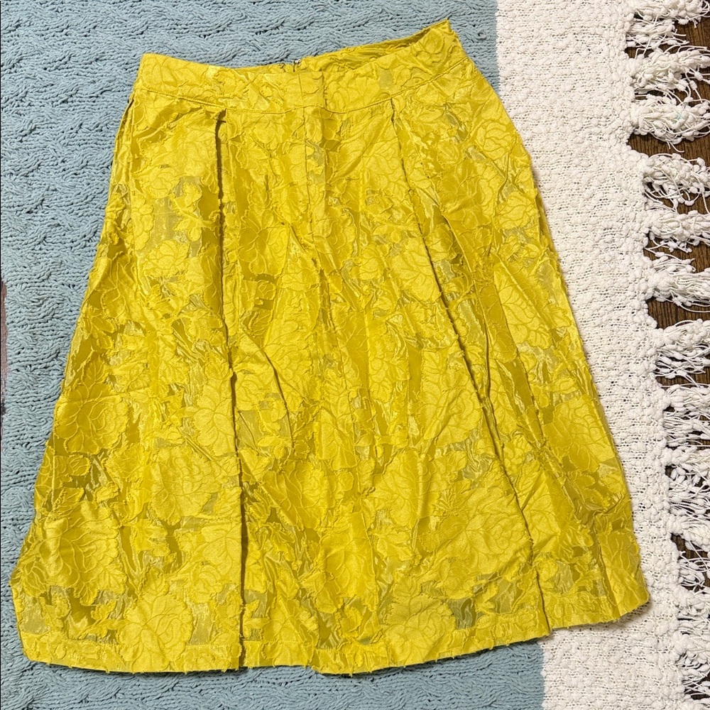 Who What Wear A-Line Skirt in Vibrant Yellow